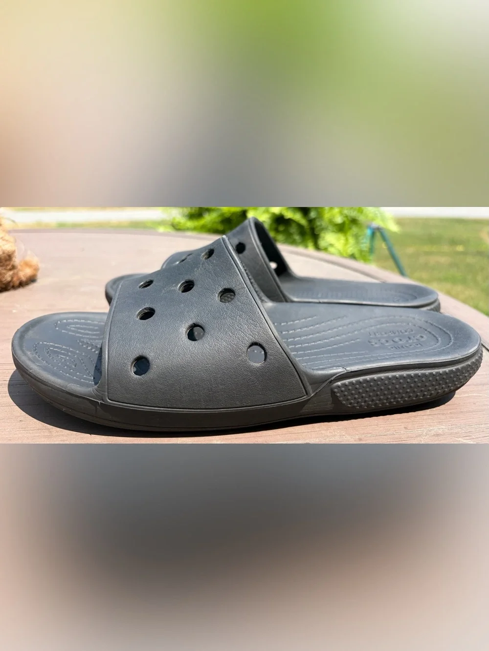 Crocs Women Classic Slides Sandals - Black womens sz 11 men’s size 9 unisex